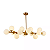Pendente Luna Retangular 54x86x42cm Metal e Vidro Dourado e Fosco. - Imagem 1