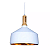 Pendente Gold Ø33x30cm Alumínio Branco e Cobre. - Imagem 1