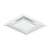 Luminária de Embutir Rebatedor Quadrado 0,5x35x35cm Aço Branco. - Imagem 1