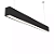 Pendente Linear 8,4x124x8cm Metal Preto para 2 lâmpadas 18/20W 120cm. - Imagem 1
