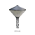 Luminária decorativa cone prismático em acrílico com tampa cônica e base para poste 60,3mm E-40. - Imagem 4