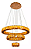 Lustre Cristal Legítimo 4000K Led 40w Triplo Redondo 3 Aros Tokyo Gold 300x50cm. - Imagem 1