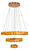 Lustre Cristal Legítimo 4000K Led 40w Triplo Redondo 3 Aros Tokyo Gold 300x50cm. - Imagem 3