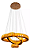 Lustre Cristal Legítimo 4000K Led 40w Triplo Redondo 3 Aros Tokyo Gold 300x50cm. - Imagem 2