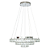 Lustre Tokyo LED 53W 4000K cristal 3 aros 130x50mm bivolt. - Imagem 1