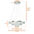 Lustre Tokyo LED 53W 4000K cristal 3 aros 130x50mm bivolt. - Imagem 5