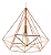 Luminária Pendente De Teto Tetra 37,5cm 1 Luz E27 Cor Cobre. - Imagem 2