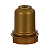 Soquete para abajur plástico dourado E27 4A 250V. - Imagem 1