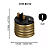 Soquete liso E27 para abajur e Pendente 110/220v Preto. - Imagem 4