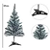 Árvore de Natal Verde Musgo Ponta Branca Nevada 50 Galhos 60cm. - Imagem 2