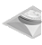 Embutido Microborda Alumínio Metálico Microtexturizado Nya Quadrado Facho Orientável Dicroica PAR16 7,4x7,4x8,8cm Alumínio. - Imagem 1