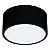 Plafon preto fosco de Sobrepor Ideia Redondo Ø19x9cm Alumínio. - Imagem 1