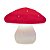 Luminária Cogumelo Ø28x22cm Polietileno Vermelho e Branco. - Imagem 1