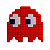 Luminária Fantasma Pac-Man 20x10,5x10,5cm Polietileno Vermelho. - Imagem 1
