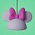 Pendente Orelhas Minnie 24x41x27cm Polietileno Branco e Rosa. - Imagem 1