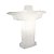 Luminária Cristo Redentor 53x52x10cm Polietileno Branco. - Imagem 1