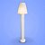 Luminária de Chão Piso Cúpula Grande Externo 77xØ18,5cm Polietileno Branco. - Imagem 2