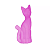 Luminária Gato Magrelo 33,5x15x8cm Polietileno Rosa. - Imagem 2