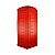 Luminária Cabine Telefônica 28x11x11cm Polietileno Vermelho. - Imagem 1