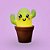 Luminária Cactus Kawaii 22x17x13cm Polietileno Verde e Marrom. - Imagem 3