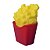 Luminária Batata Frita 26x19x13,5cm Polietileno Amarelo e Vermelho. - Imagem 1