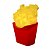 Luminária Batata Frita 26x19x13,5cm Polietileno Amarelo e Vermelho. - Imagem 2