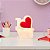 Luminária I Love You 23x19x12cm Polietileno Branco e Vermelho. - Imagem 2