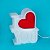 Luminária I Love You 23x19x12cm Polietileno Branco e Vermelho. - Imagem 4