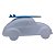 Luminária Fusca Com Prancha 15,5x13x30,5cm Polietileno Branco e Azul. - Imagem 1