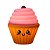 Luminária Cupcake Kawaii Ø20,5x23,5cm Polietileno Rosa e Laranja. - Imagem 1