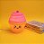 Luminária Cupcake Kawaii Ø20,5x23,5cm Polietileno Rosa e Laranja. - Imagem 2