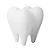 Luminária Dente 28x18x18cm Polietileno Branco. - Imagem 1