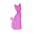 Luminária Gato Sentado 34,5x14x21cm Polietileno Rosa. - Imagem 1