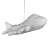 Pendente Avião 18x39x48cm Polietileno Branco. - Imagem 6
