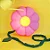 Luminária De Parede Flor Ø34x1cm Polietileno Rosa, Verde e Amarelo. - Imagem 2