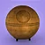 Luminária Death Star Ø28x29cm Polietileno Cinza. - Imagem 2