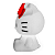 Luminária Hello Kitty 31x24,5x19cm Polietileno Branco e Vermelho. - Imagem 4