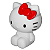 Luminária Hello Kitty 31x24,5x19cm Polietileno Branco e Vermelho. - Imagem 3