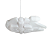 Pendente Millennium Falcon 10x38x53cm Polietileno Branco. - Imagem 1
