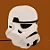 Luminária Stormtrooper 28,5x27x26cm Polietileno Branco e Preto. - Imagem 5