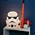 Luminária Stormtrooper 28,5x27x26cm Polietileno Branco e Preto. - Imagem 3