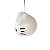 Pendente Hello Kitty 28x36x32cm Polietileno Branco e Preto. - Imagem 5