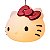 Pendente Hello Kitty 28x36x23cm Polietileno Branco, Vermelho e Preto. - Imagem 2