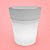 Luminária Cachepot Vaso 50 Externo Ø55x48cm Polietileno Branco. - Imagem 4