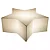 Luminária Puff Estrela 42x92x92cm Polietileno Branco. - Imagem 3