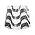 Abajur Micro Lampe Copacabana 23x19x12cm Polietileno Branco e Preto. - Imagem 1