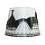 Abajur Micro Lampe Rio 23x19x12cm Polietileno Branco e Preto. - Imagem 3