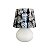 Abajur Micro Lampe Caveira Ø15x20cm Polietileno Branco e Preto. - Imagem 1