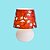 Abajur Micro Lampe Coração Alado Ø15x20cm Polietileno Branco e Vermelho. - Imagem 3