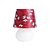 Abajur Micro Lampe Coração Alado Ø15x20cm Polietileno Branco e Vermelho. - Imagem 1